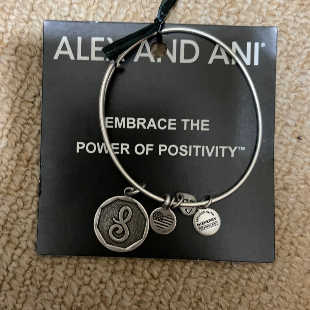 Alex and Ani S initial bracelet